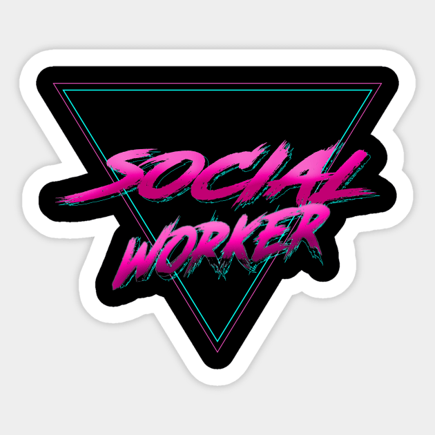 Best Personalized Gift Idea for Social Worker Sticker by MadArting1557